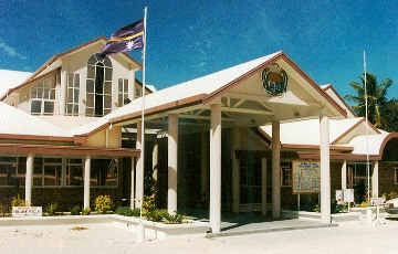 Pictured is the parliament building of The Republic of Nauru in Micronesia.